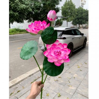 Cành sen xốp giả đẹp như thật
